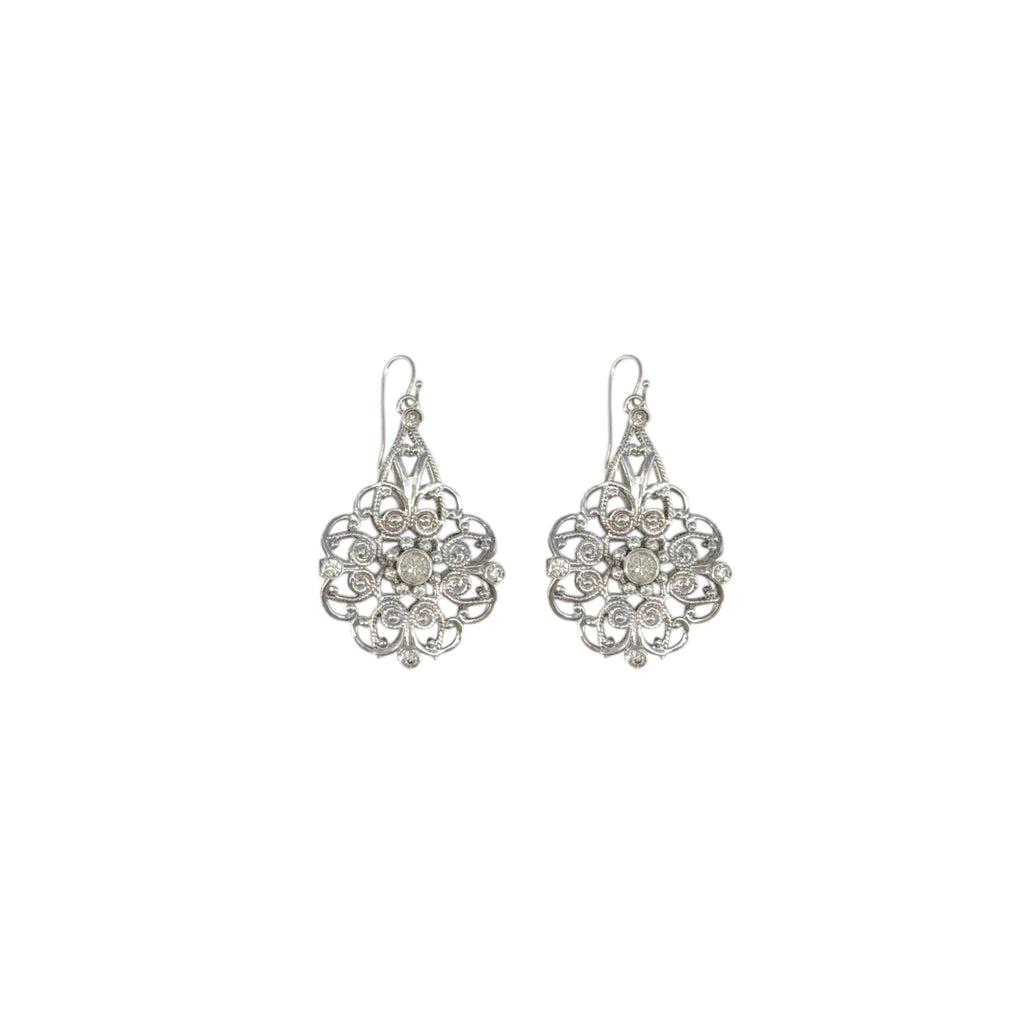 VSA Snow White Flower Drop Earrings