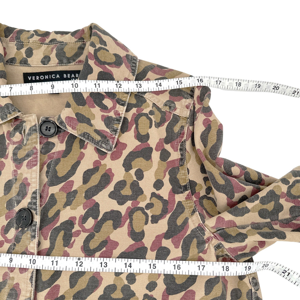 VERONICA BEARD Mercer Leopard Print Jacket S