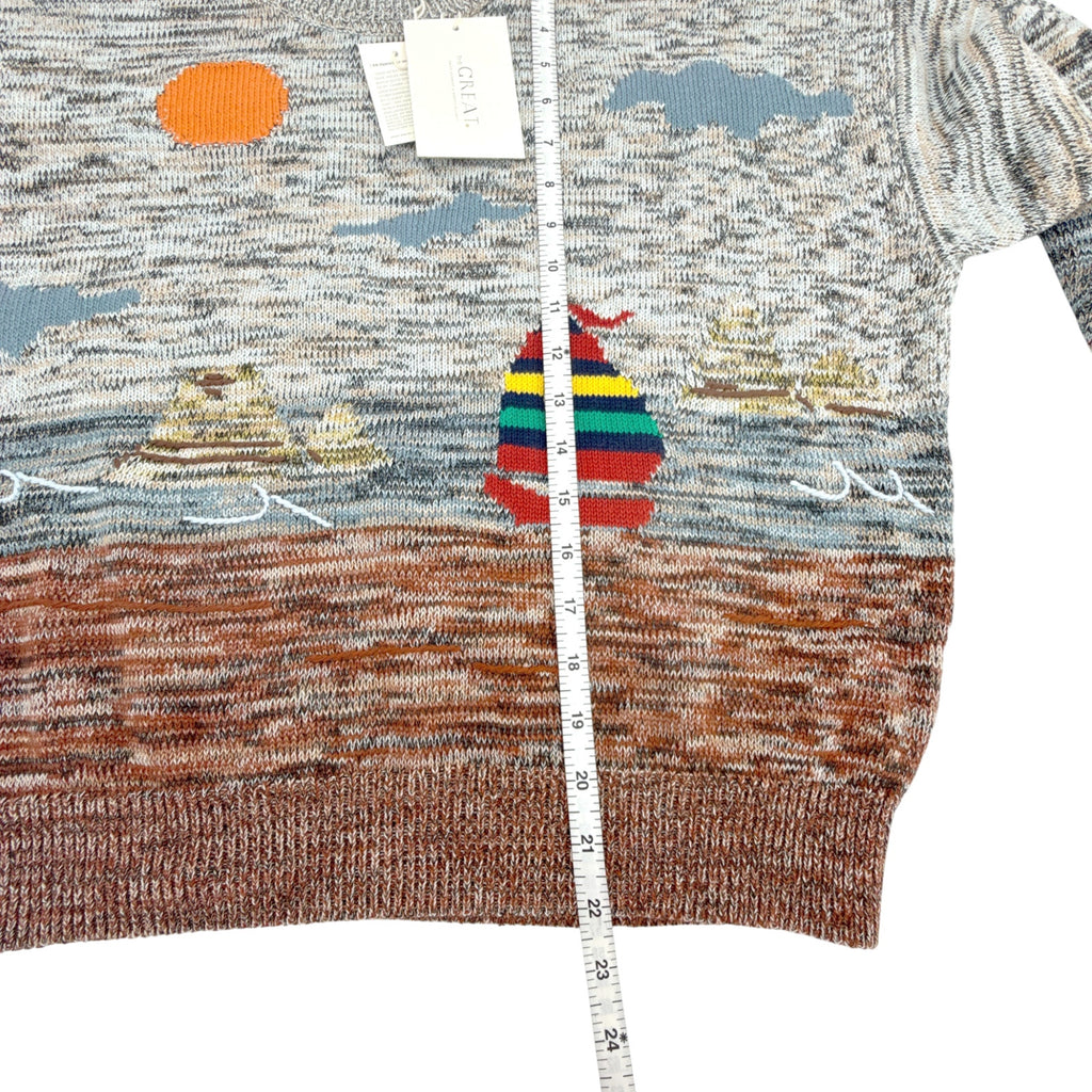 THE GREAT. The Boating Pullover. Sea Breeze Multi 0|XS
