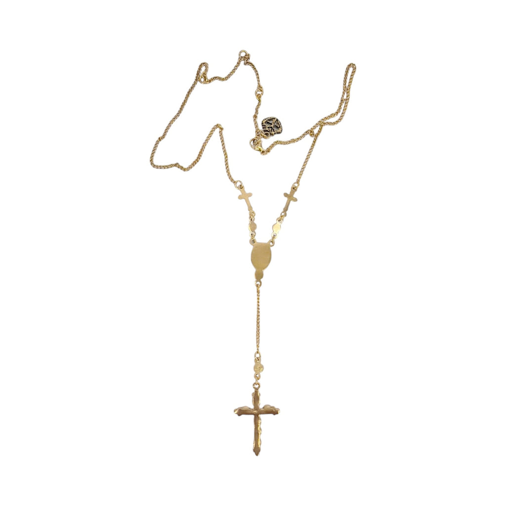 VSA Maddie Rosary Necklace Gold & Burgundy