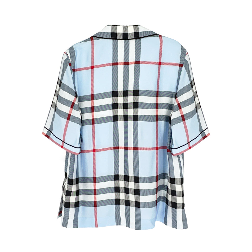 BURBERRY Tierney Bowling Shirt Pale Blue XS