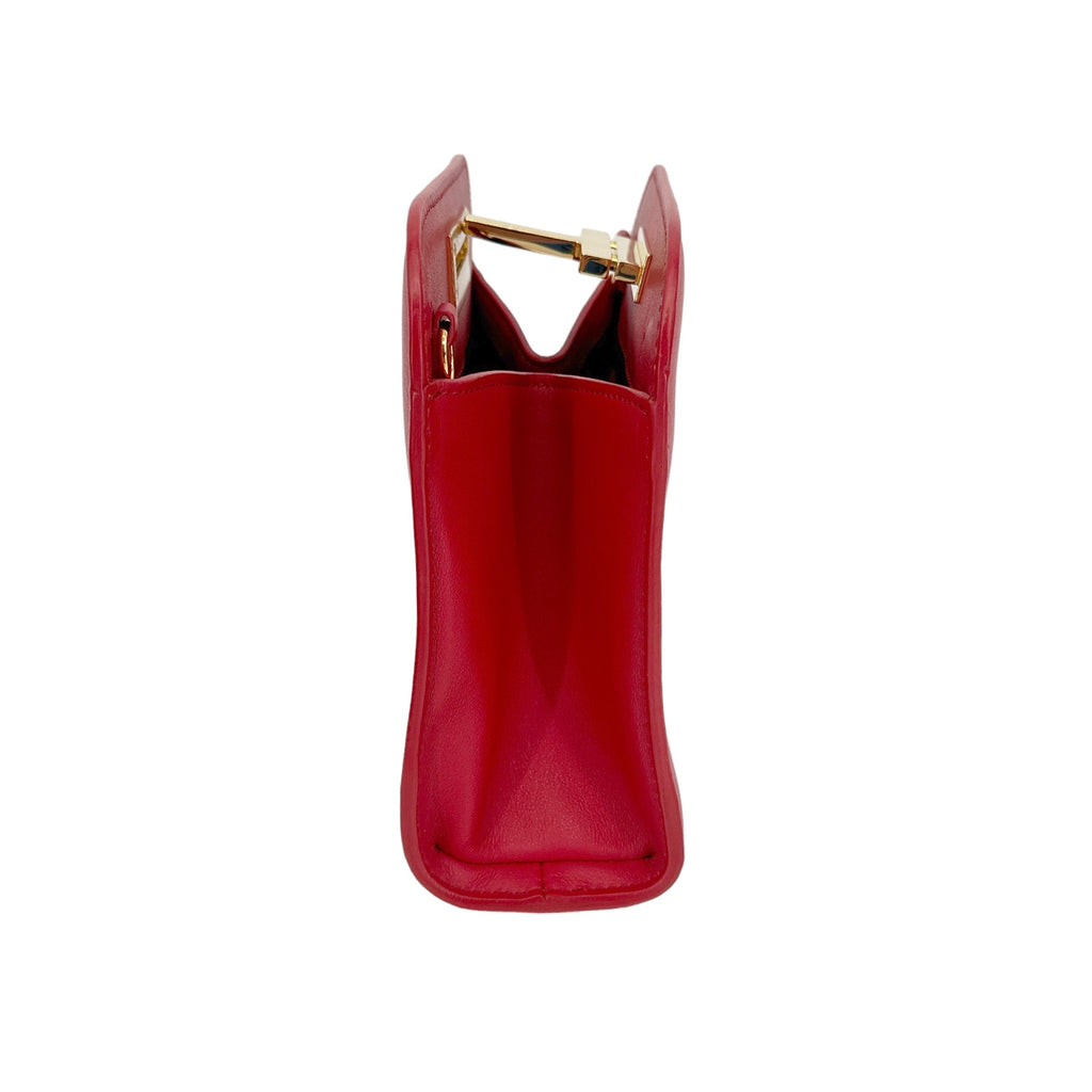 TOM FORD Cosmo T Lock Shoulder Bag in Red Leather