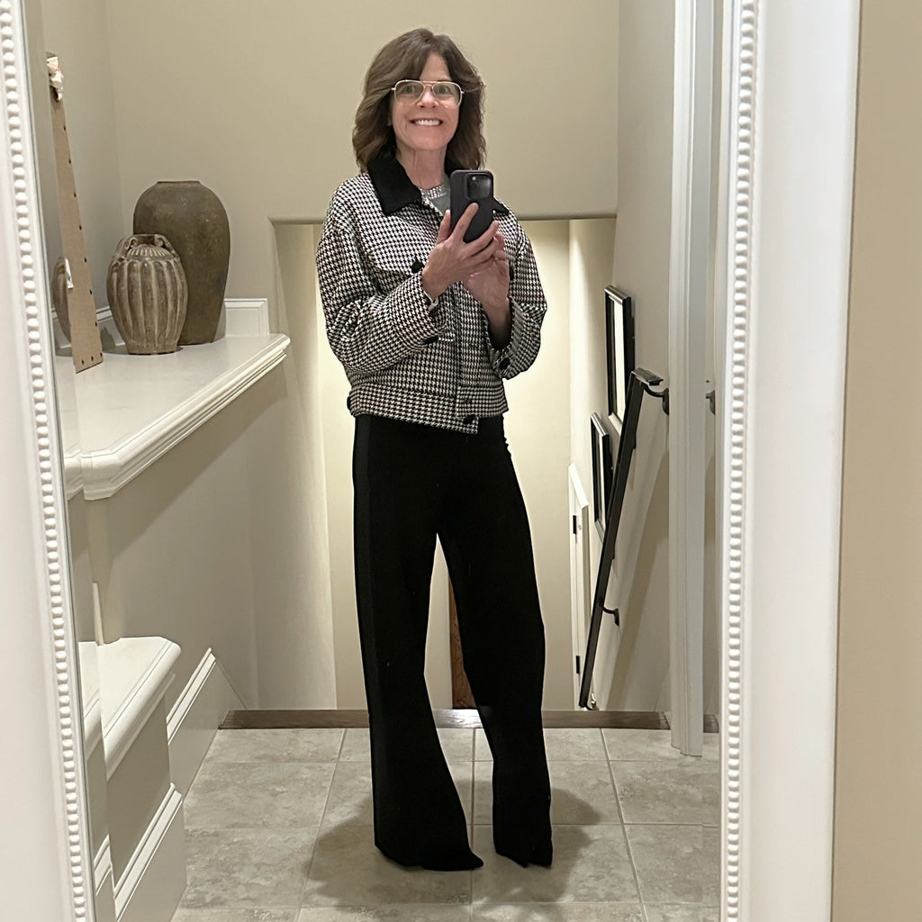 SEZANE Erwann Jacket in Houndstooth S