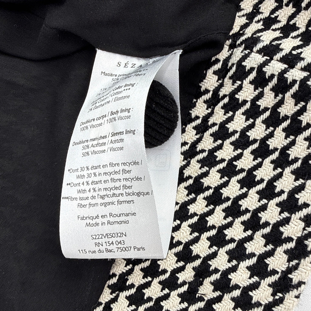 SEZANE Erwann Jacket in Houndstooth S