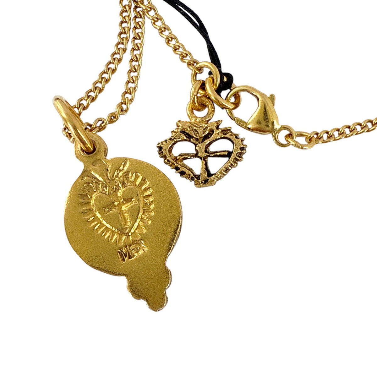 VIRGINS SAINTS & ANGELS VSA Piccolo Lucia Guardian Angels Charm Necklace in Gold