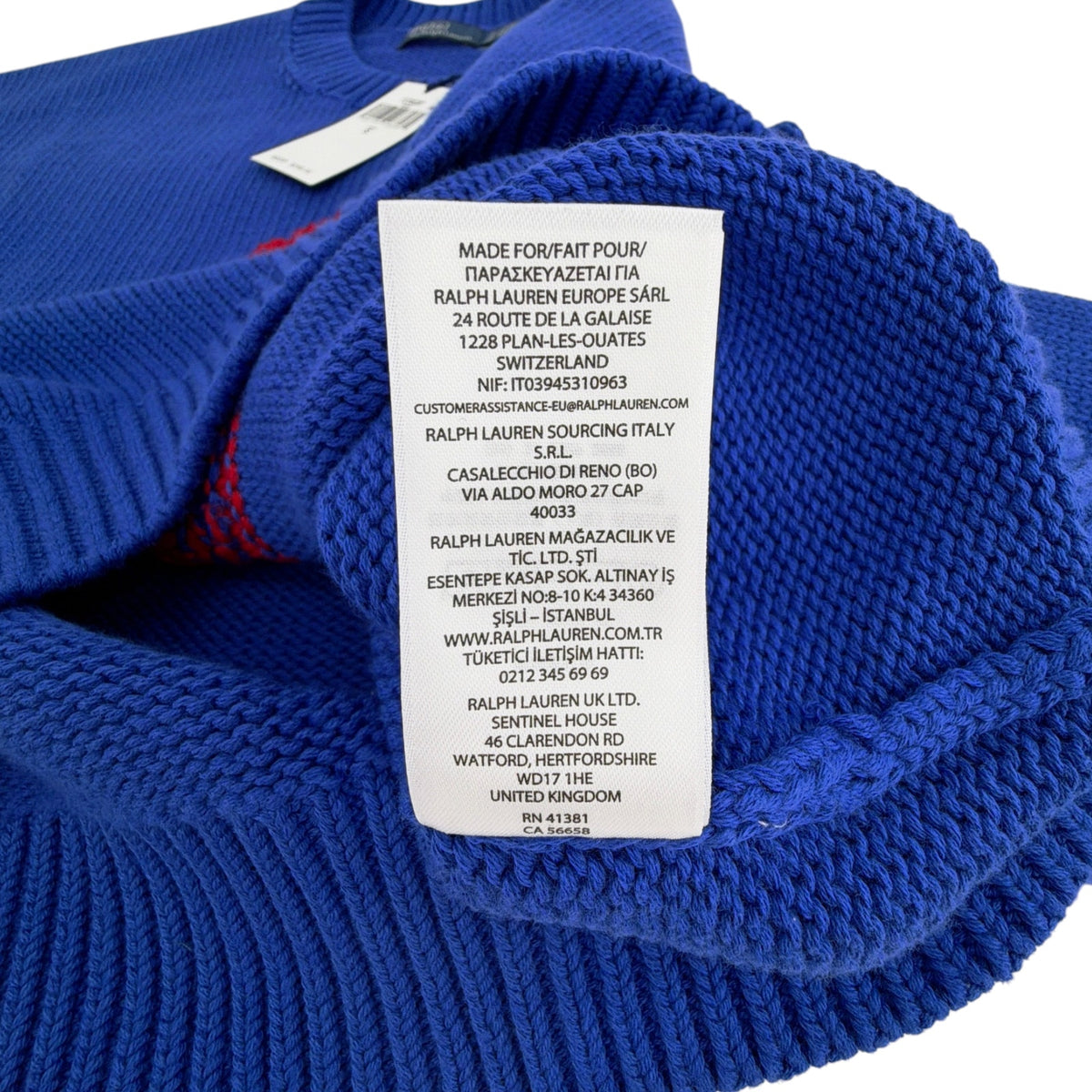 POLO RALPH LAUREN Long Sleeve Crew Neck Pullover in Bright Royal S
