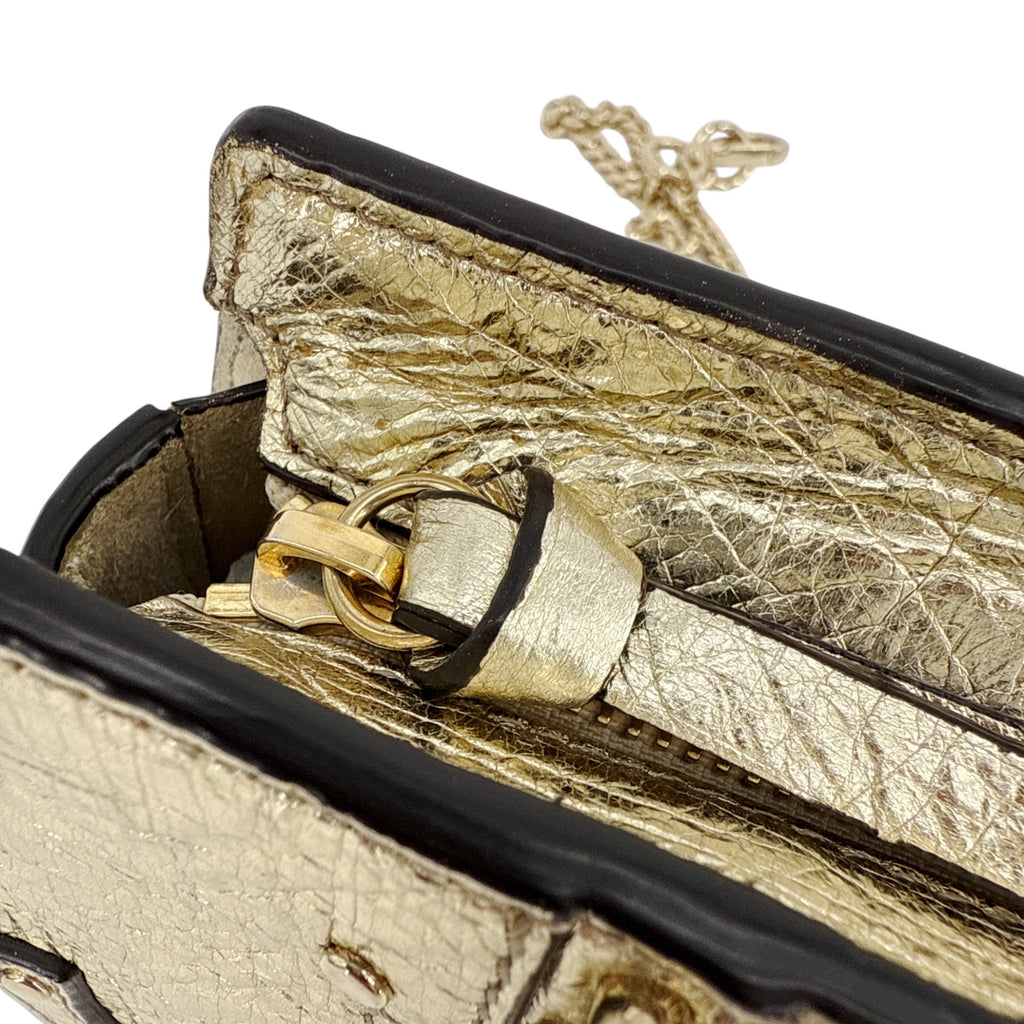 CHLOE Pixie Mini Convertible Belt Bag Metallic Gold