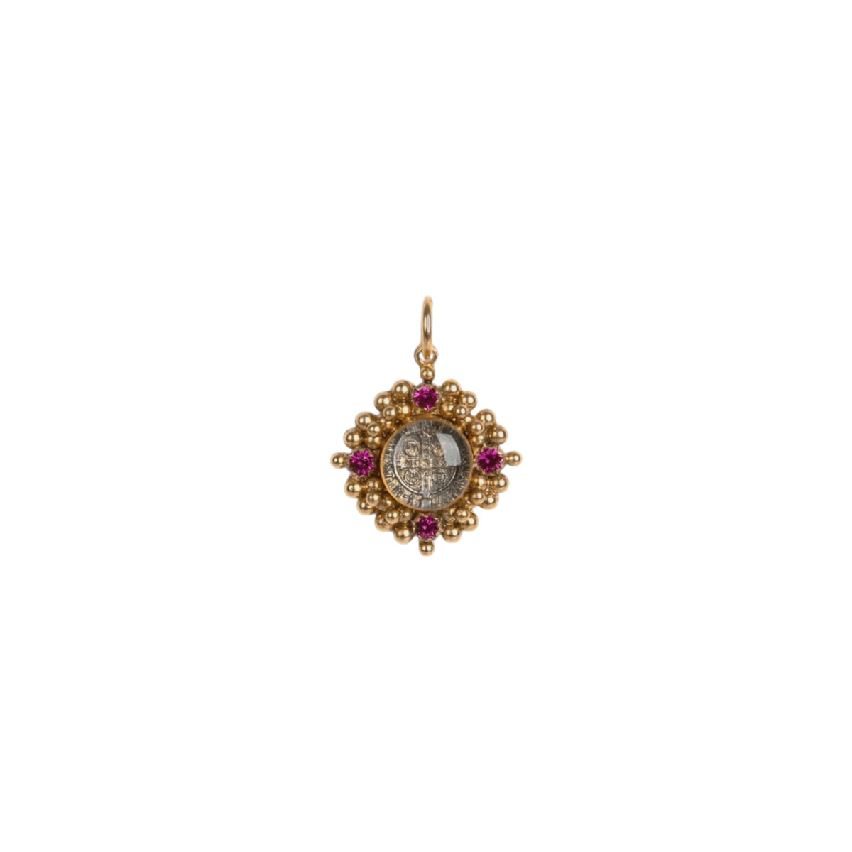 VIRGINS SAINTS & ANGELS VSA Charm Petite Cloister San Benito in Gold & Pink