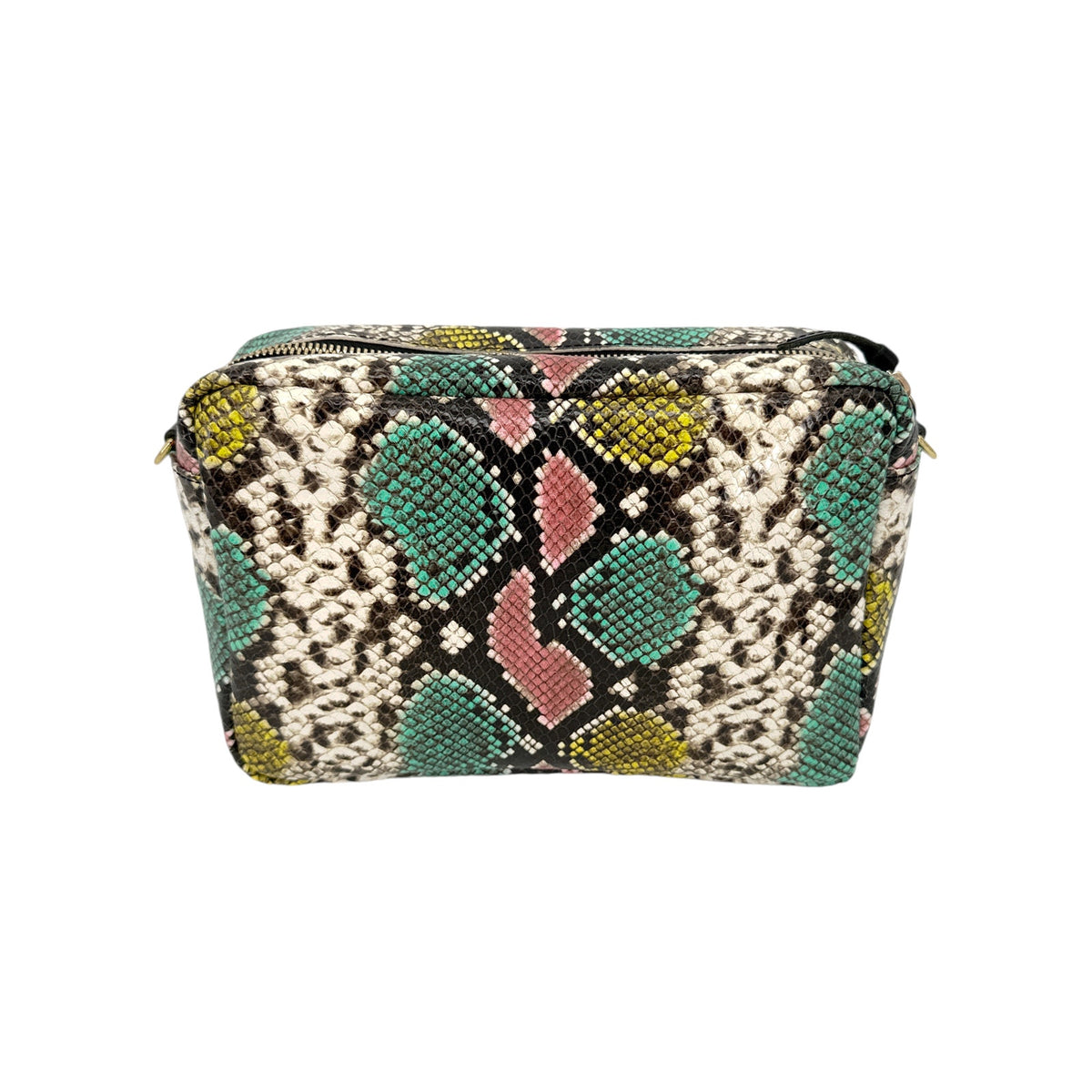 CLARE V. Marisol Bag Pastel Painted Snake with Chain Crossbody Strap
