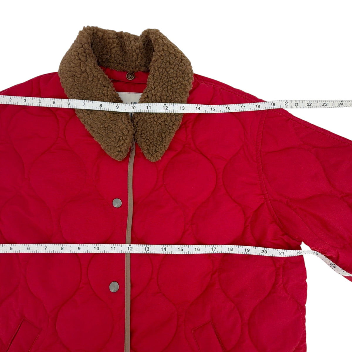 ALEX MILL Wembley Quilted Jacket In Red S