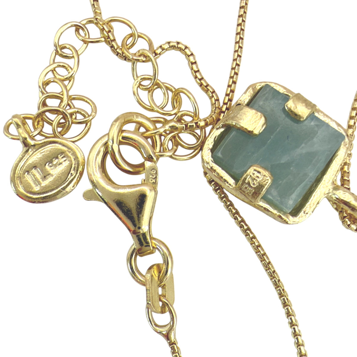 SILPADA Mediterra Natural Aquamarine Necklace in 14K Gold-Plated Sterling Silver