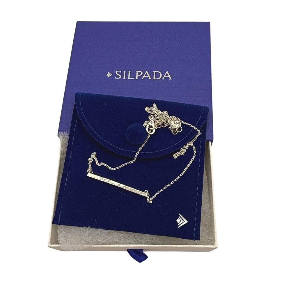 SILPADA Dotted Line Pendant Necklace in Sterling Silver