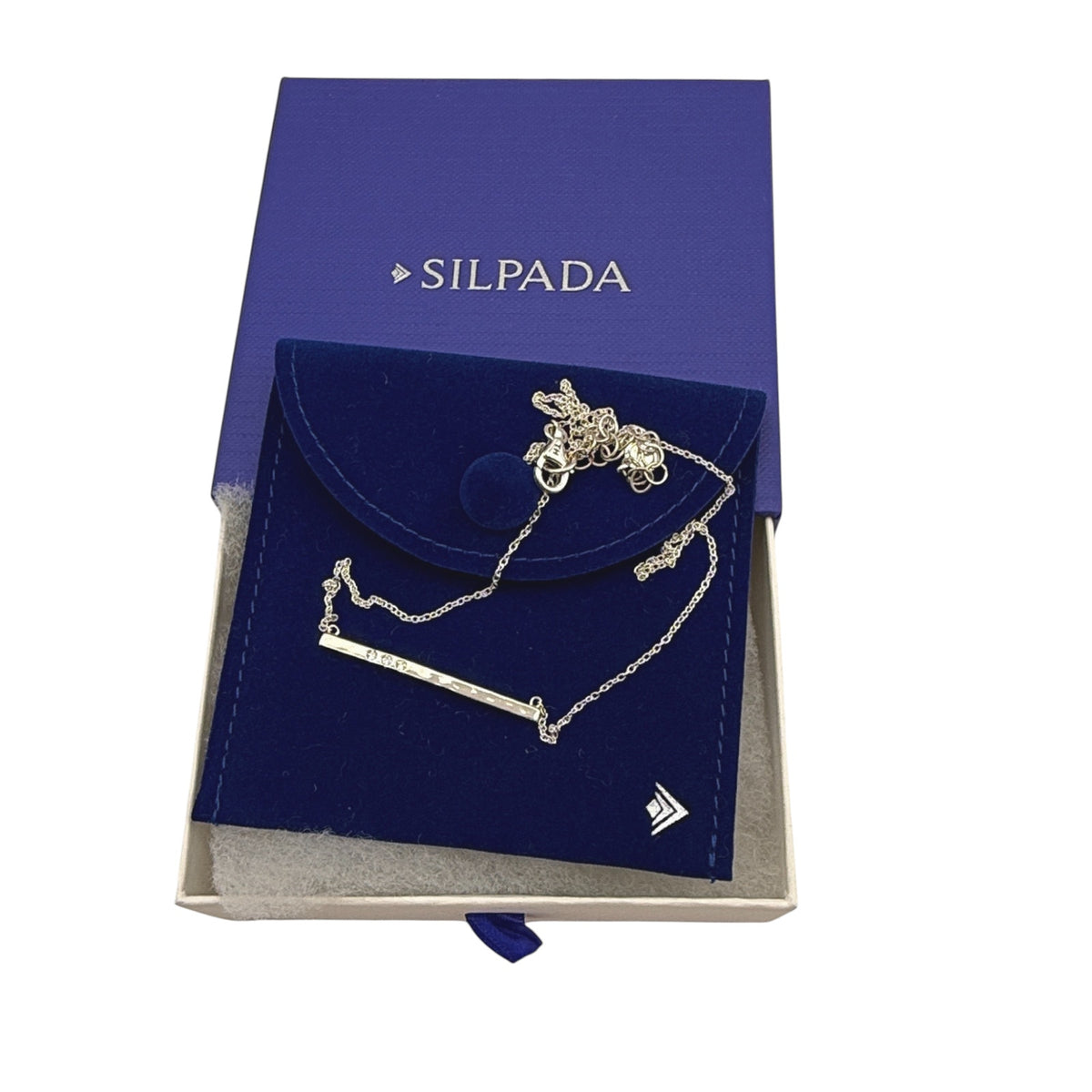 SILPADA Dotted Line Pendant Necklace in Sterling Silver