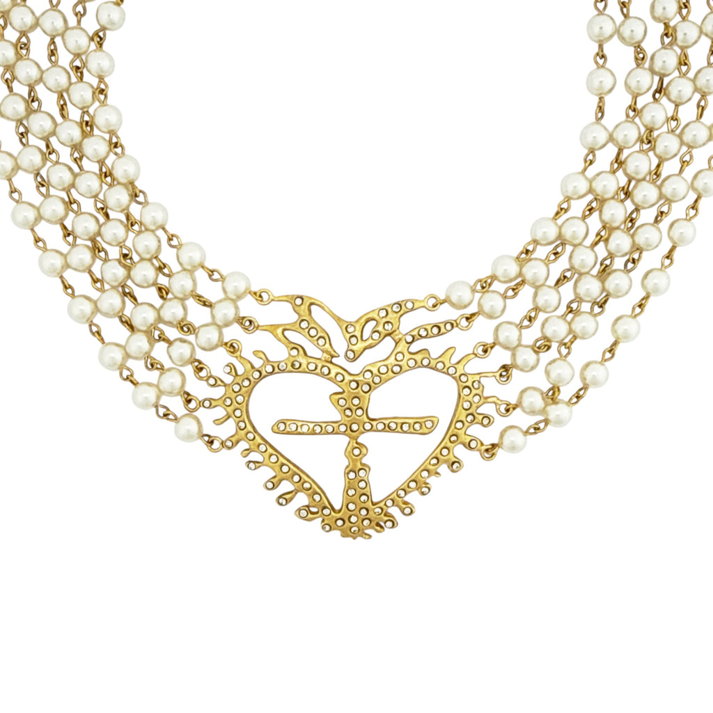 VSA La Queen Collar Pearl & Gold