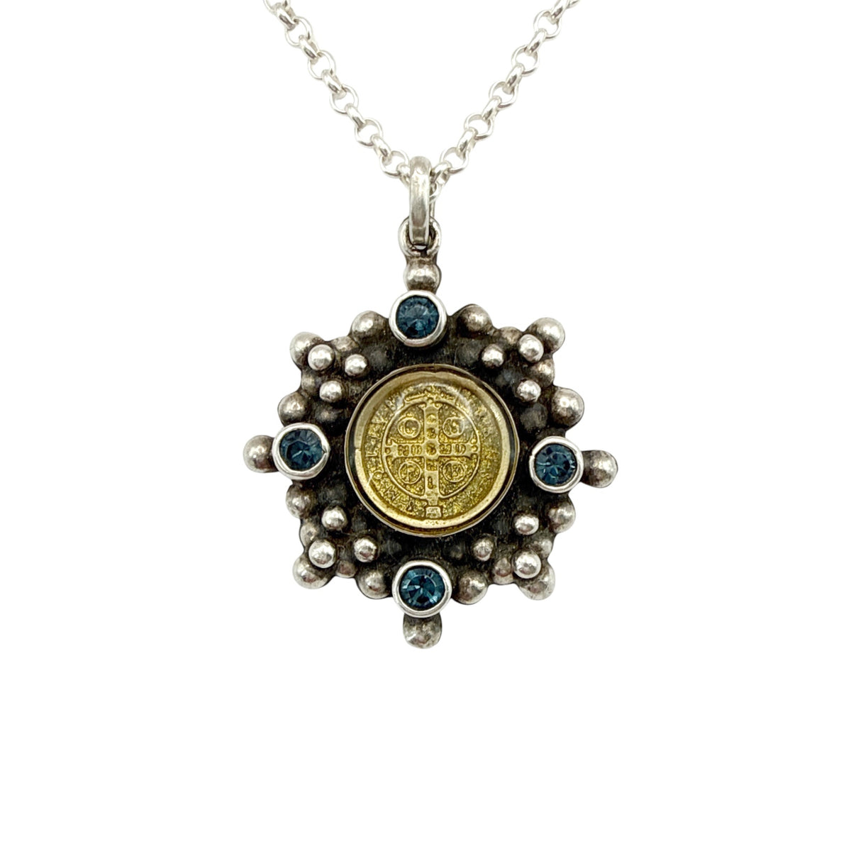 VSA Petite Cloister San Benito Charm Sterling Silver Necklace
