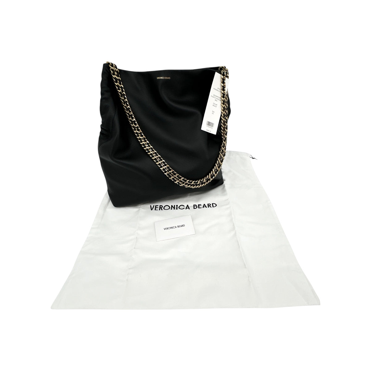 VERONICA BEARD Leather Slouch Bag in Black