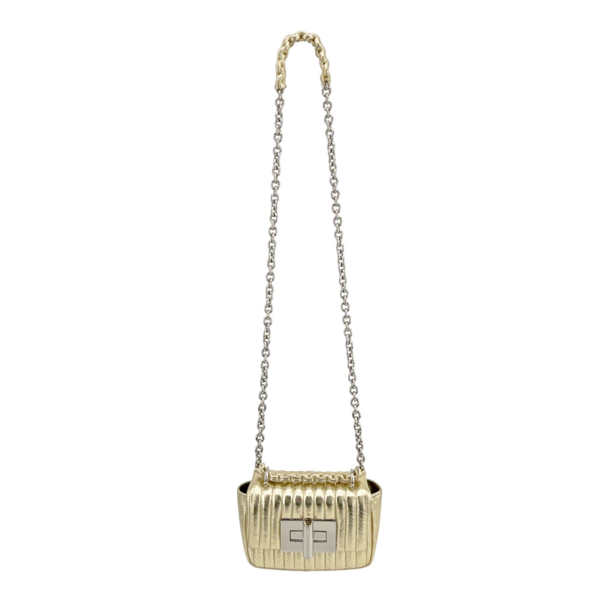 TOM FORD Natalia Mini Metallic Quilted Leather Bag In Pale Gold