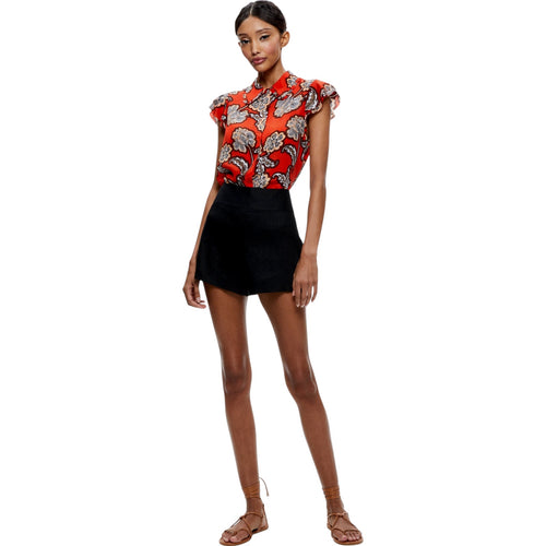 ALICE+OLIVIA Martel Silk Blouse in Landmark S