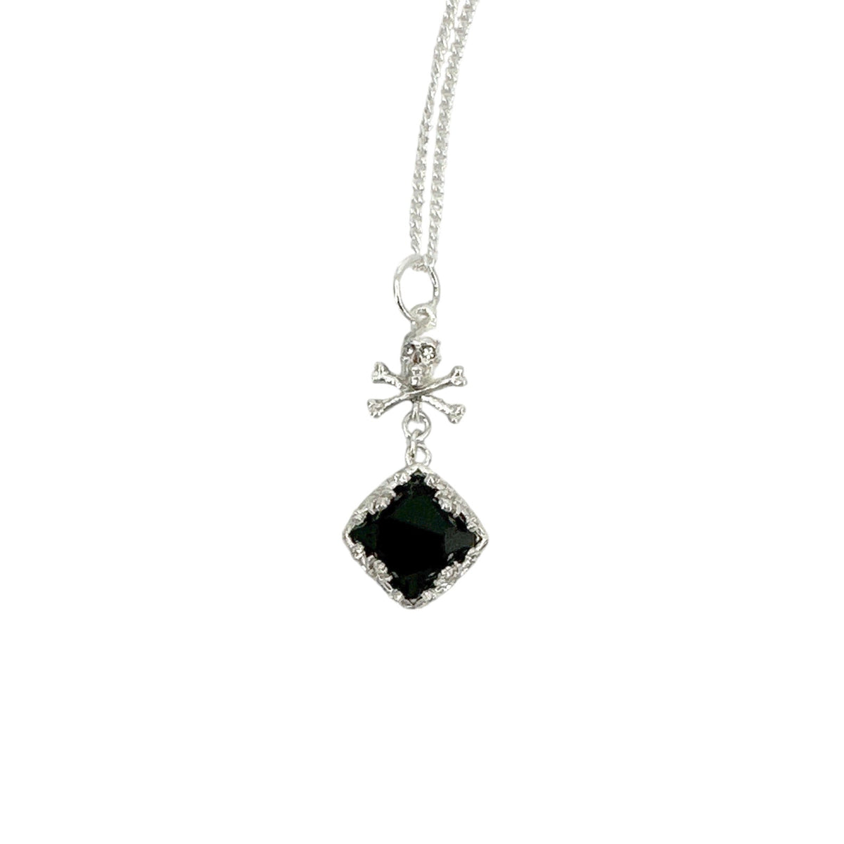 VIRGINS SAINTS & ANGELS VSA Skull Treasure Charm Necklace Chain in Silver