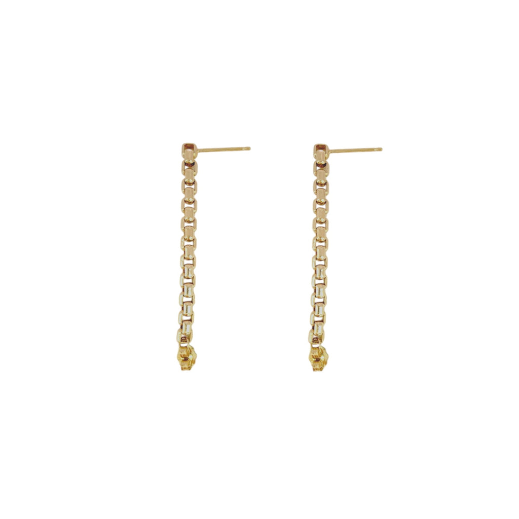 ZOE CHICCO 14k Gold Large Box Chain Huggie Earrings