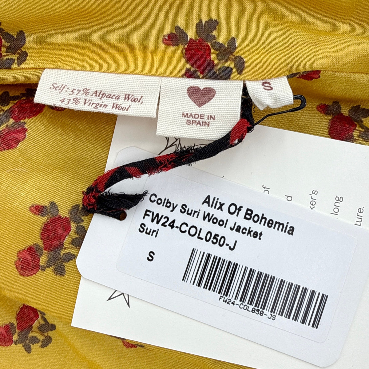 ALIX of BOHEMIA Colby Suri Wool Jacket S