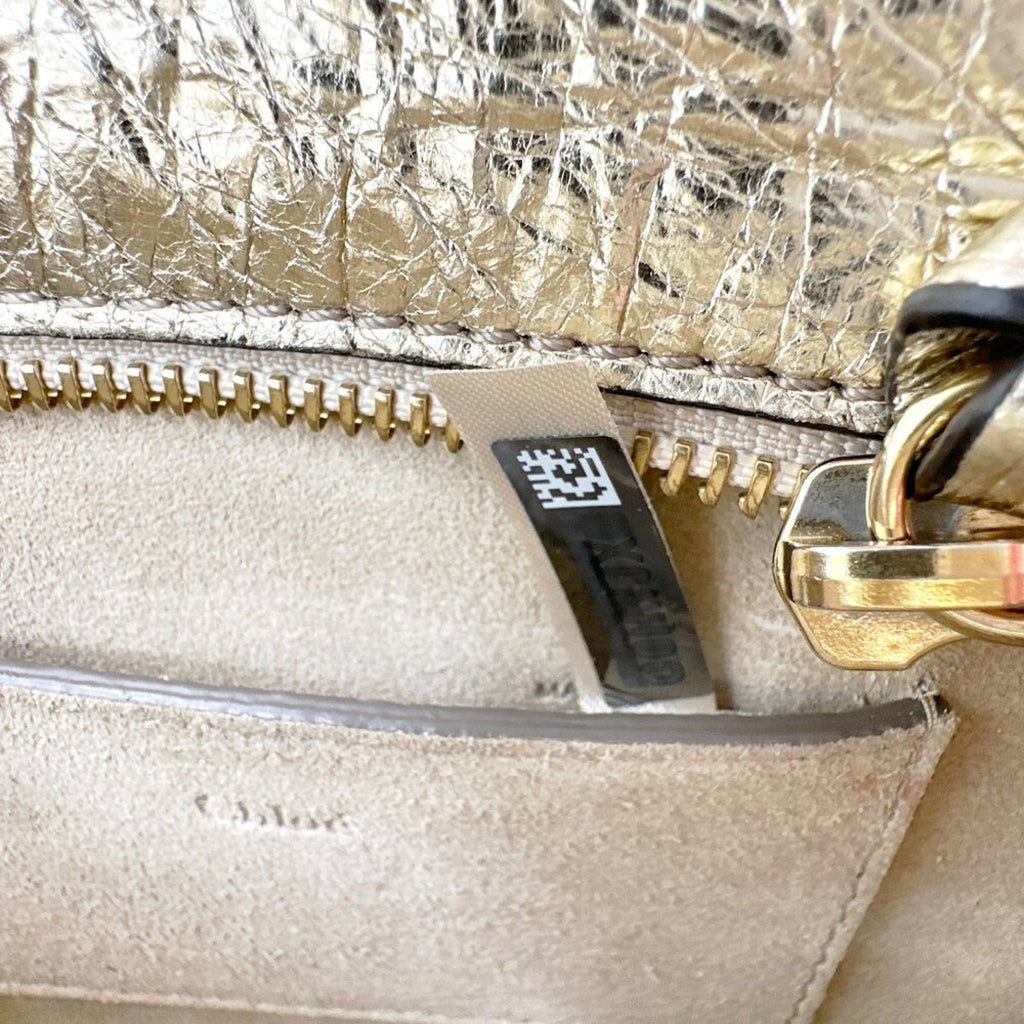 CHLOE Pixie Mini Convertible Belt Bag Metallic Gold