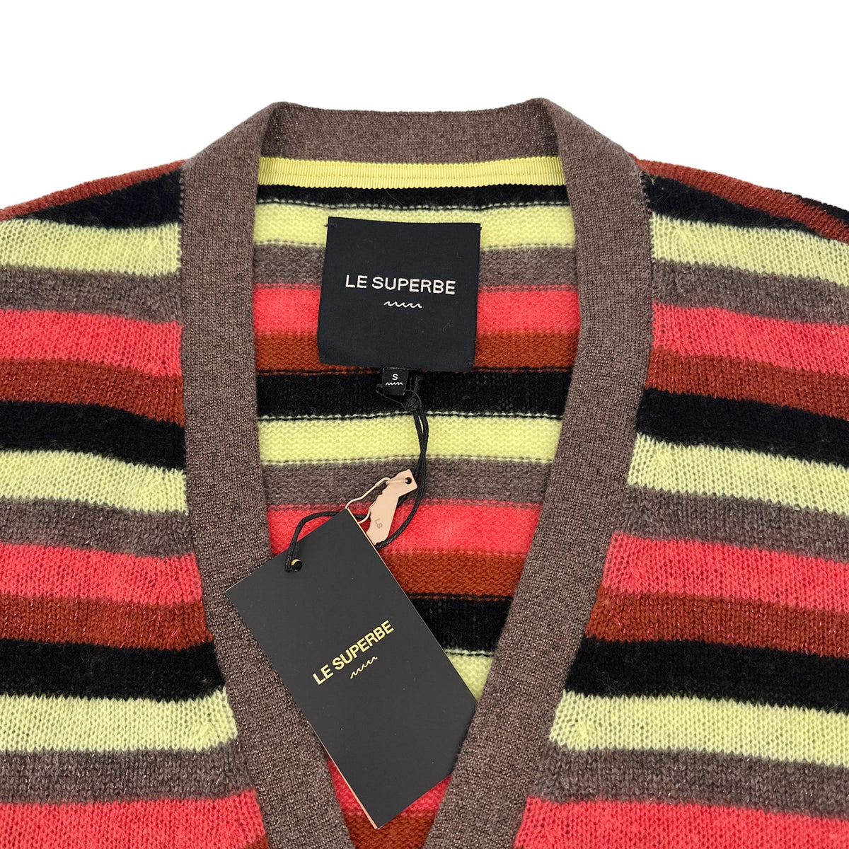 LE SUPERBE Boyfriend Sweater in Bright Stripe S