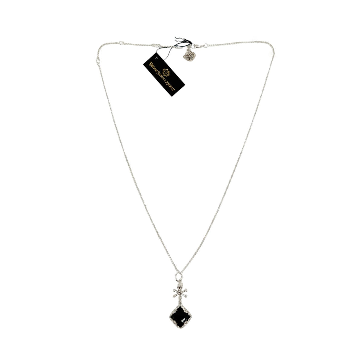 VIRGINS SAINTS & ANGELS VSA Skull Treasure Charm Necklace Chain in Silver