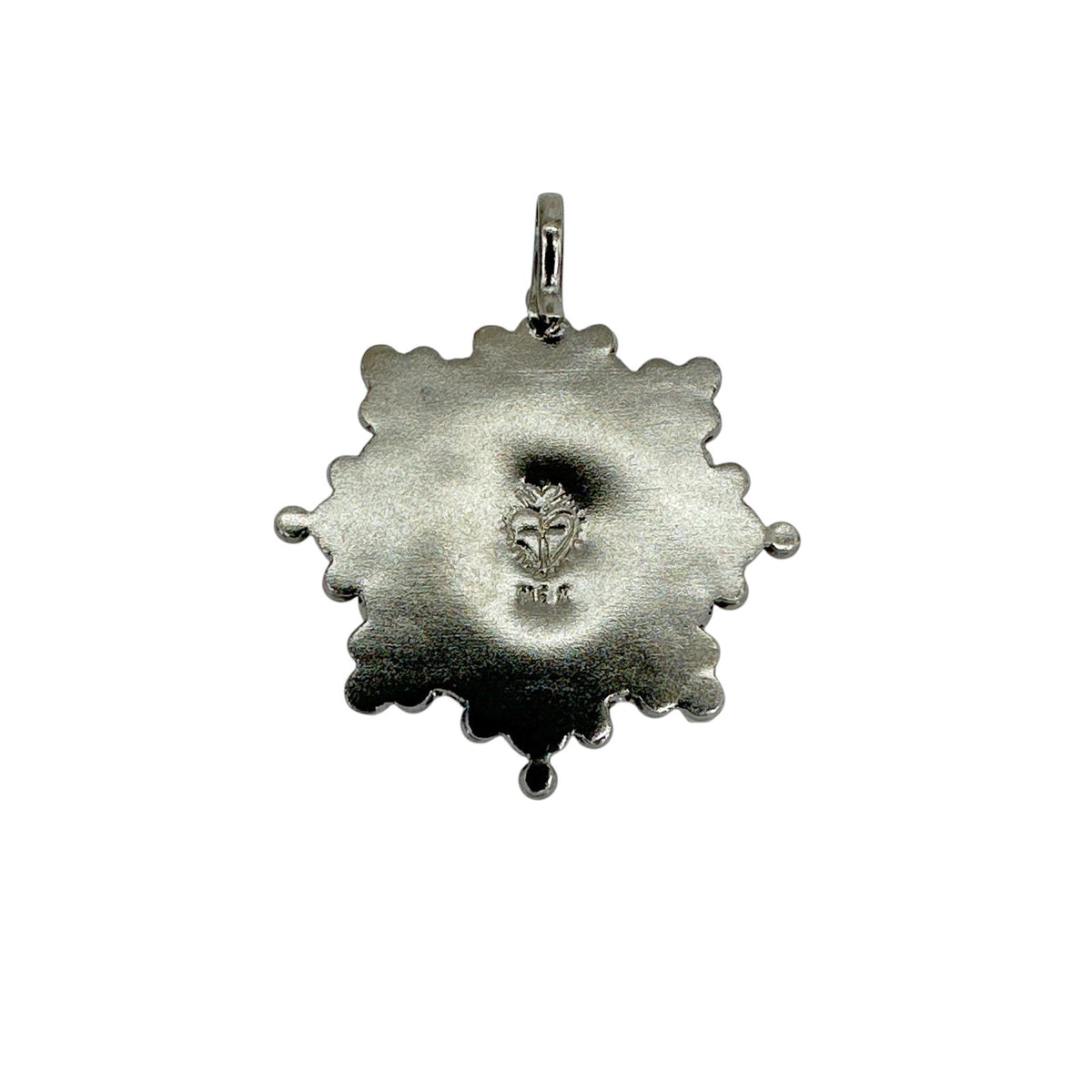 VIRGINS SAINTS & ANGELS VSA Cloister Sacred Heart Medallion Gunmetal