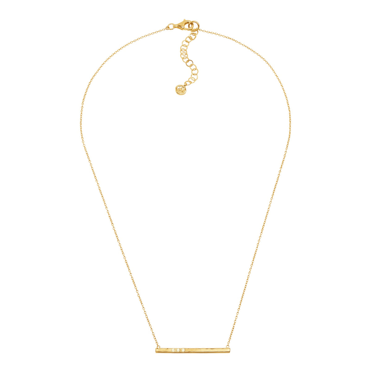 SILPADA Dotted Line Pendant Necklace in Gold-Plated Silver