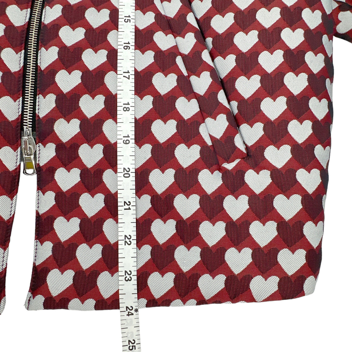 REDVALENTINO Jacquard Heart Bomber Jacket XS