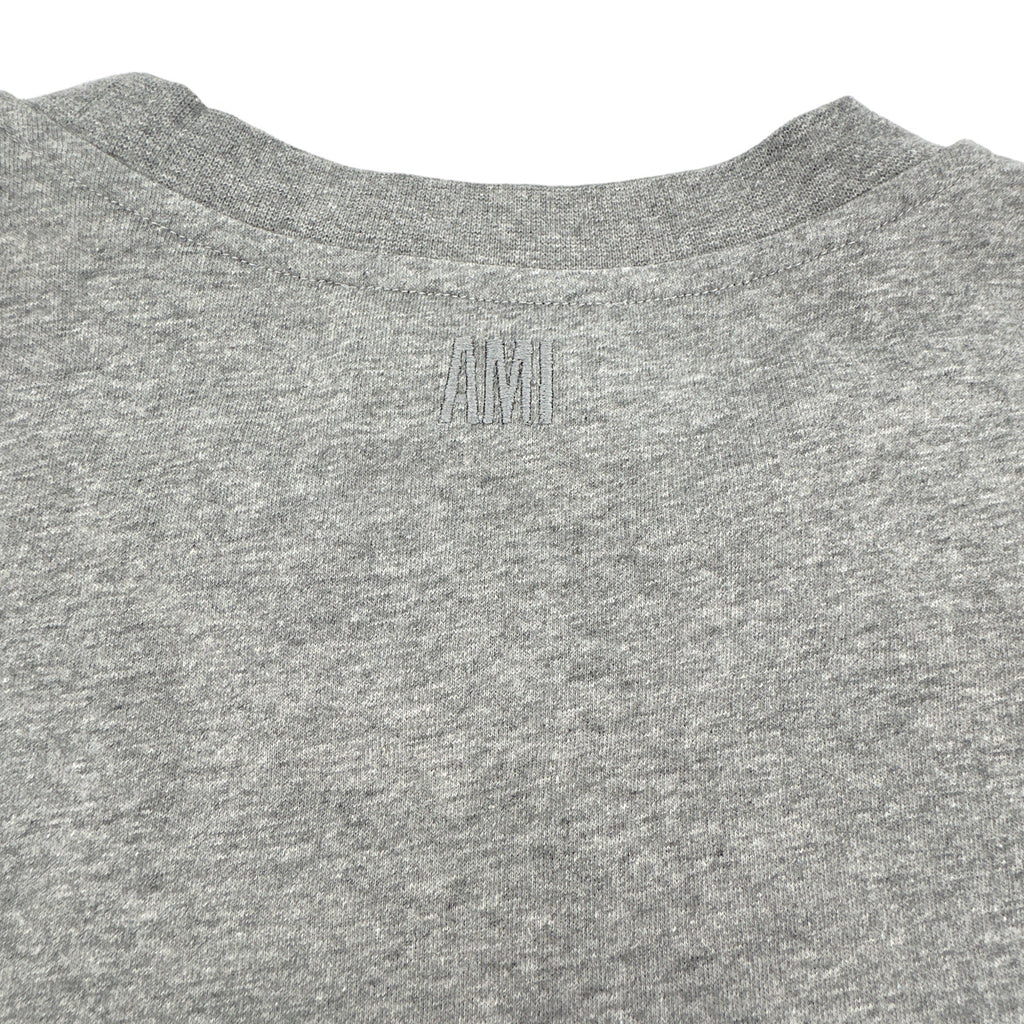 AMI PARIS Ami de Coeur T-shirt in Heather Grey XL