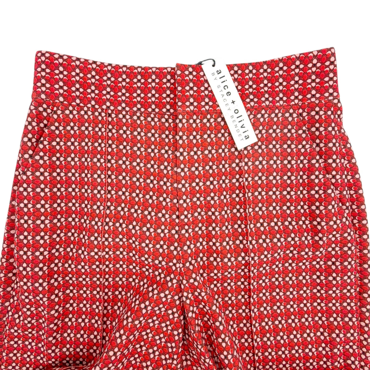 ALICE+OLIVIA Dylan High Waist Wide Leg Pants in Heart Flower Cherry 2