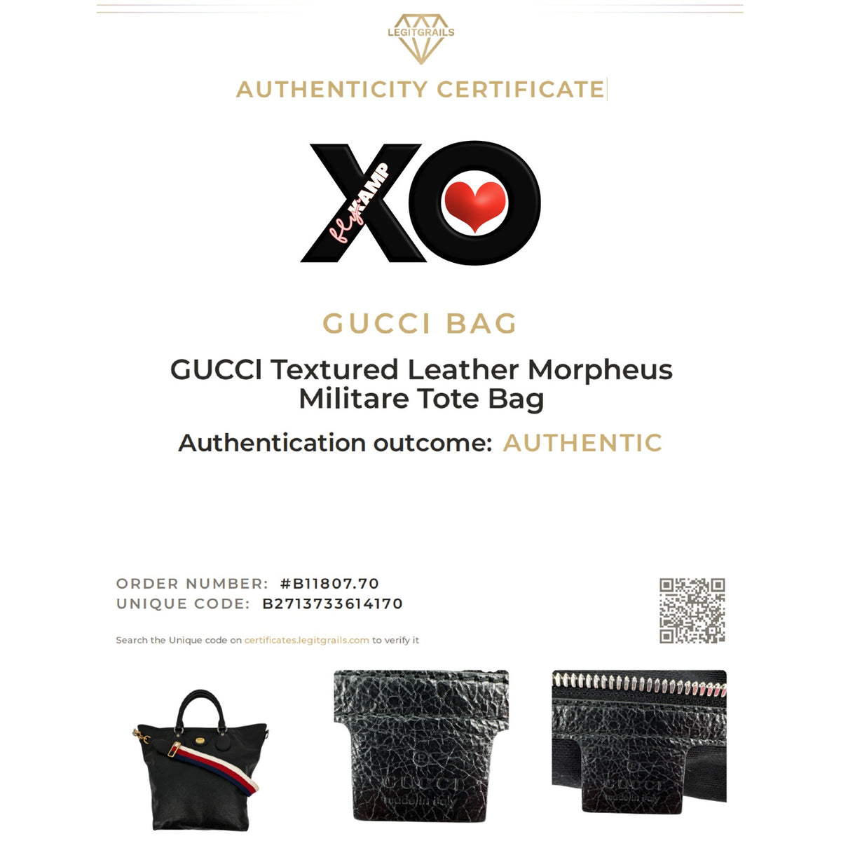 GUCCI Textured Leather Morpheus Militare Crossbody Tote Bag in Black
