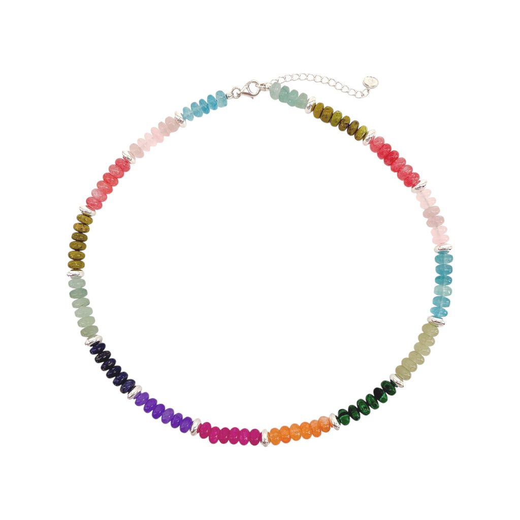 SILPADA Colored In Silver Mixed Stones Beaded Necklace