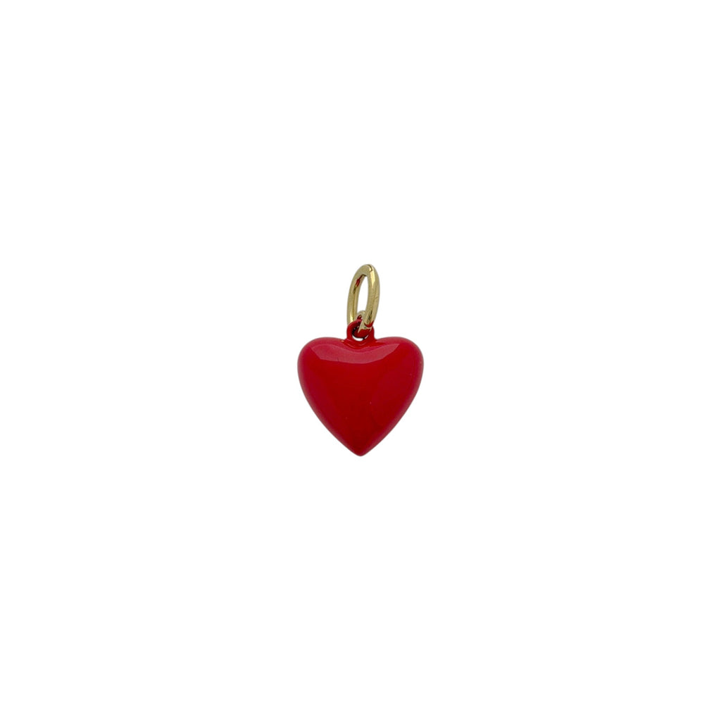 ROXANNE ASSOULIN The Mini Puffy Heart Charm in Red