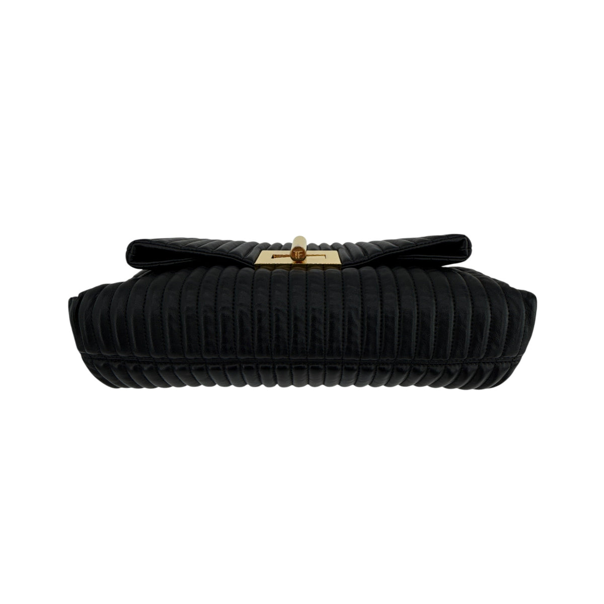 TOM FORD Calfskin Quilted Natalia Clutch in Black