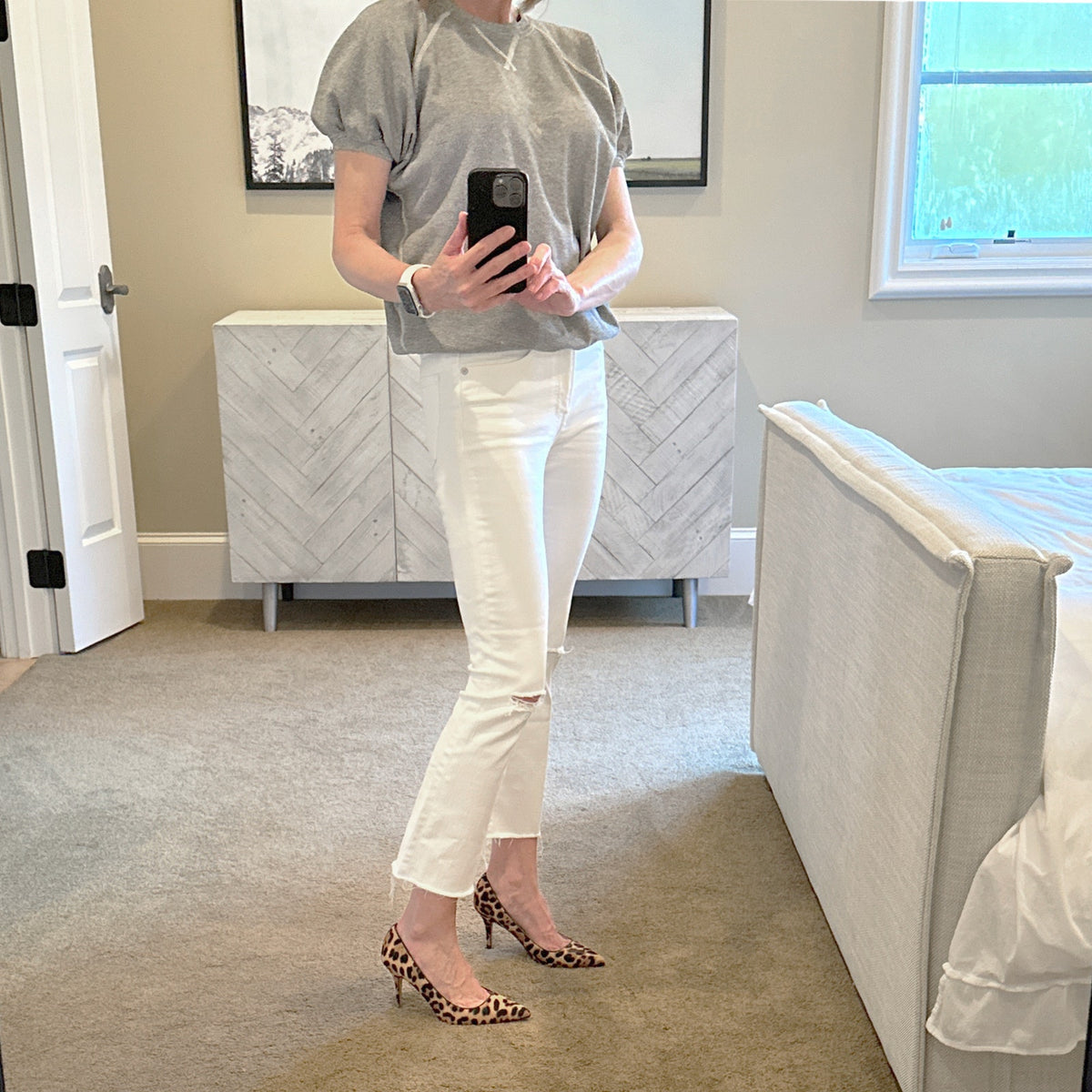 J.CREW Elsie Pumps in Leopard Calf Hair 6.5