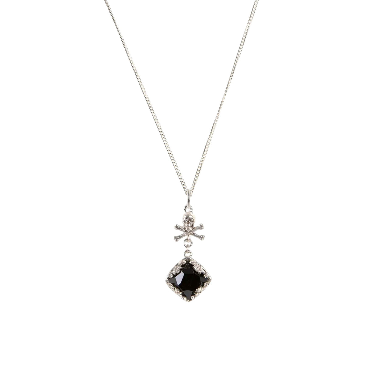 VIRGINS SAINTS & ANGELS VSA Skull Treasure Charm Necklace Chain in Silver