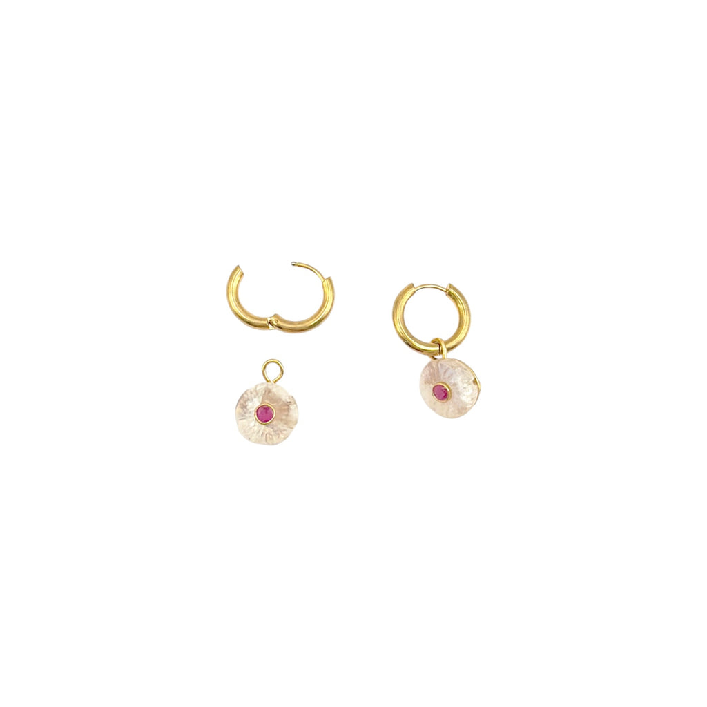 JENNIFER BEHR Wynne Earrings in Rose Quartz