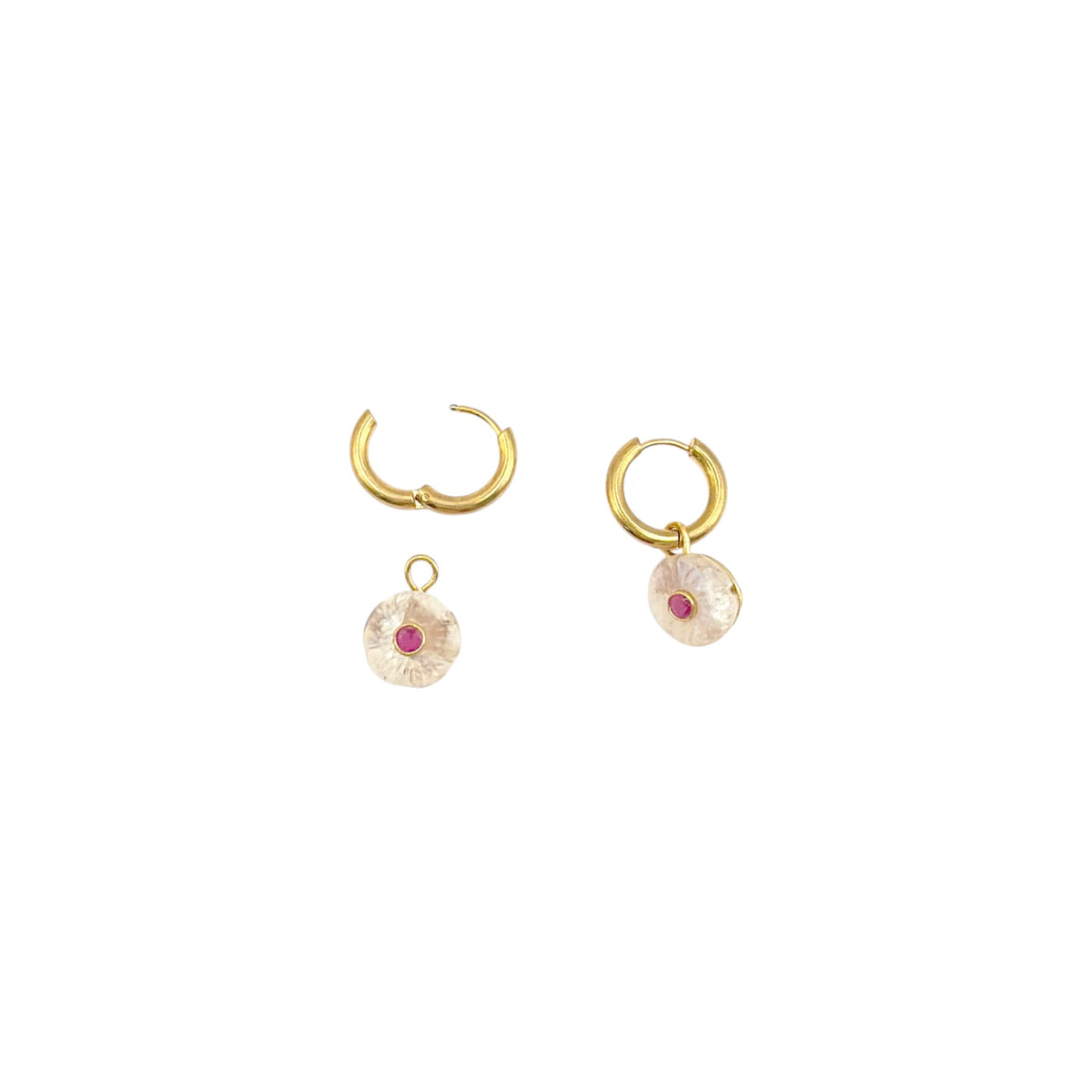 JENNIFER BEHR Wynne Earrings in Rose Quartz