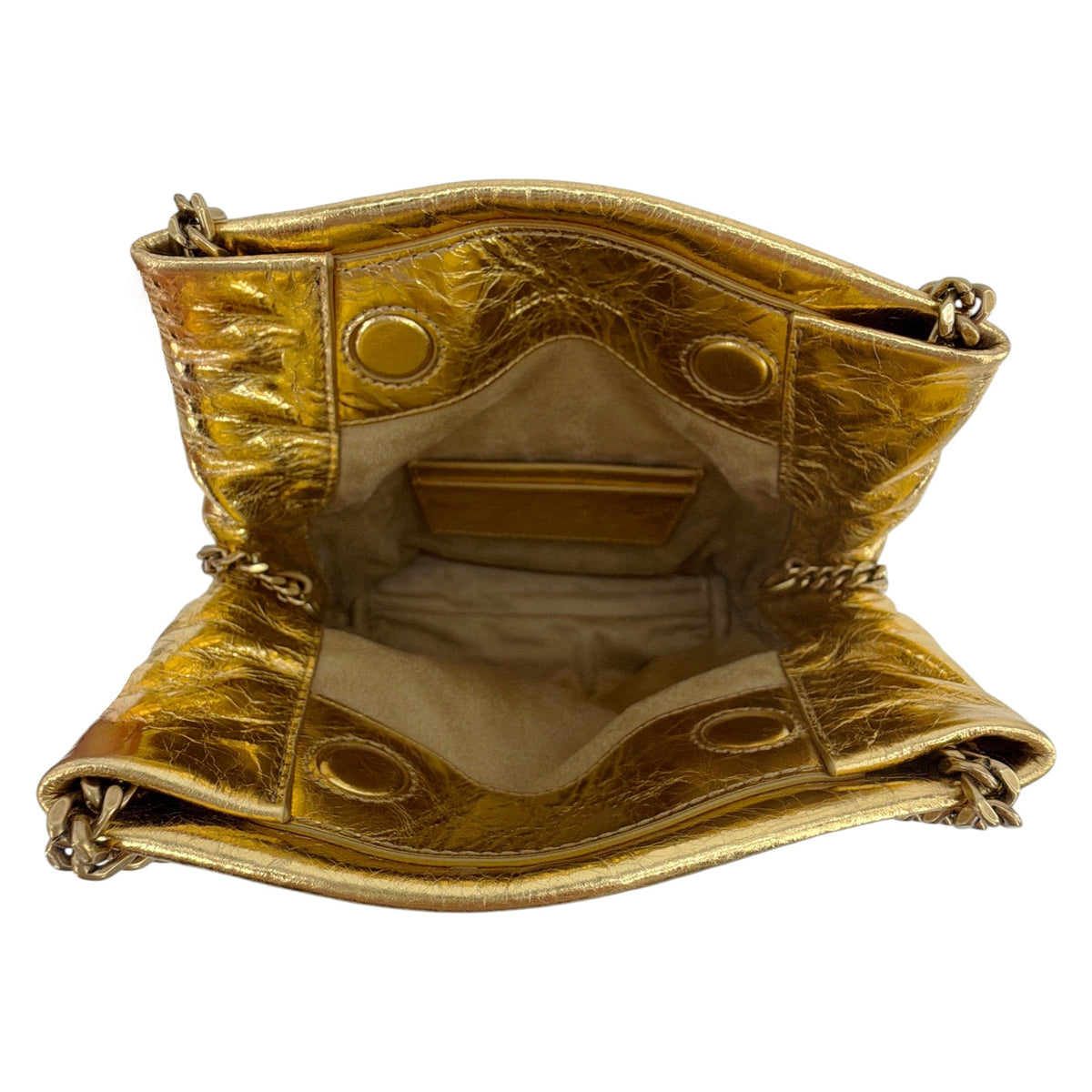 VERONICA BEARD Small Slouch Leather Shoulder Bag in Gold