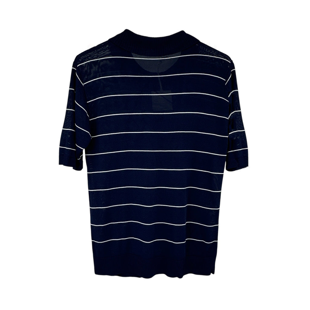 KULE Knit Polo Sweater in Navy L