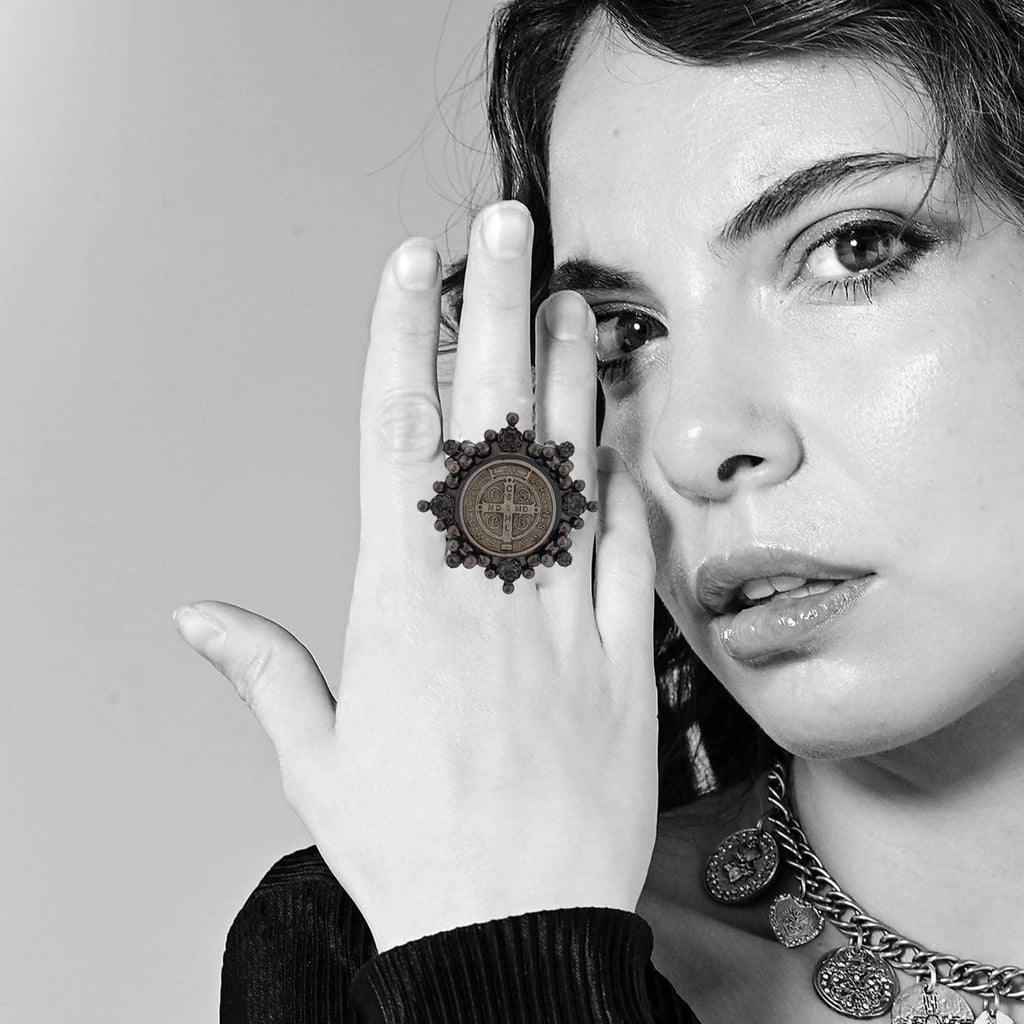 VSA Cloister San Benito Ring in Gunmetal Size 6