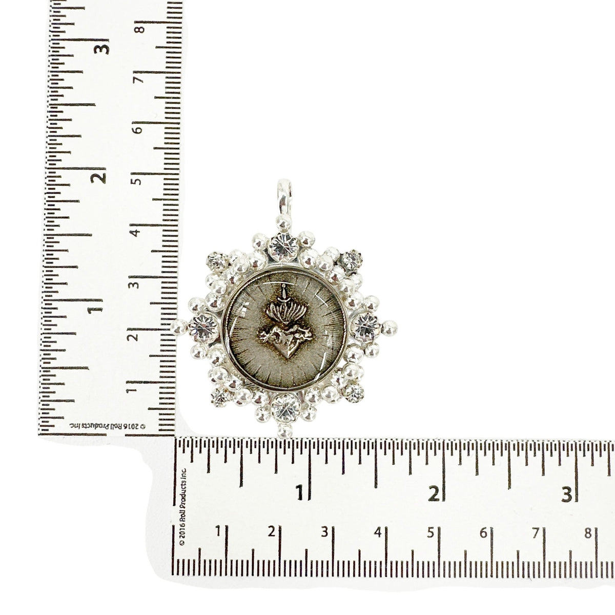 VSA Cloister Sacred Heart Medallion Silver