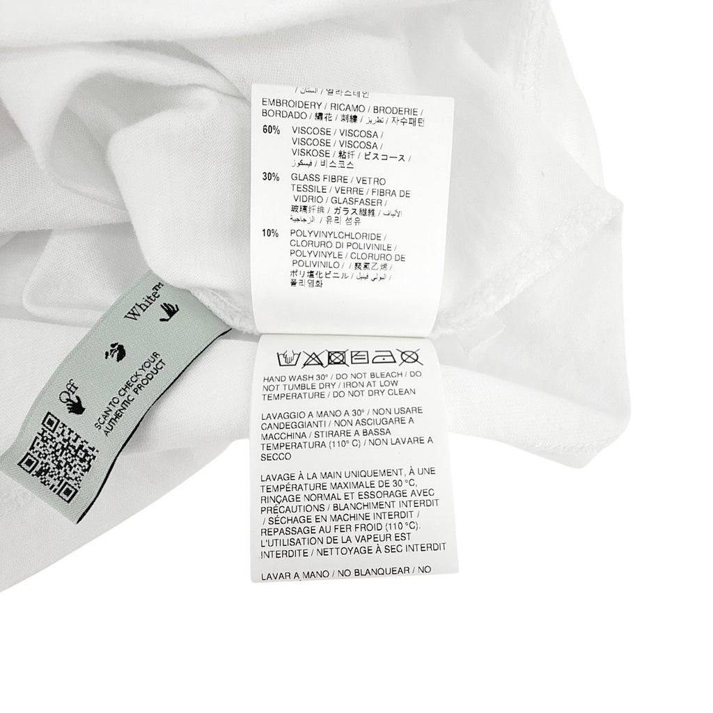 OFF-WHITE Embroidered Mini Floral Arrows Tee in White S