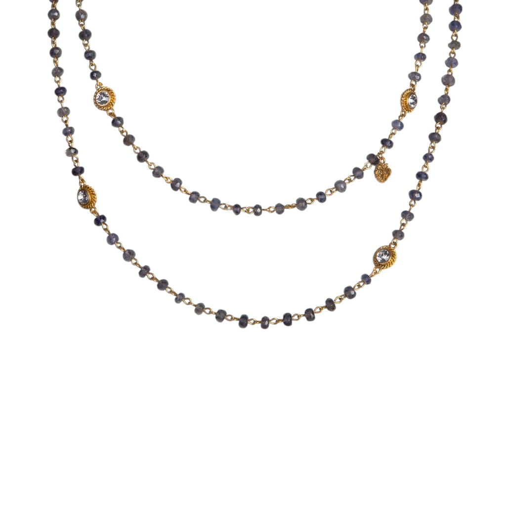 VSA Wrap 6mm Semi-Precious Lolite Beads