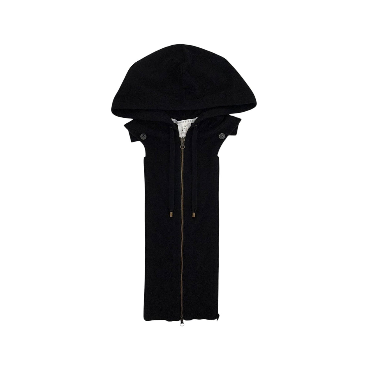 VERONICA BEARD Cashmere Blend Hoodie Dickey in Black