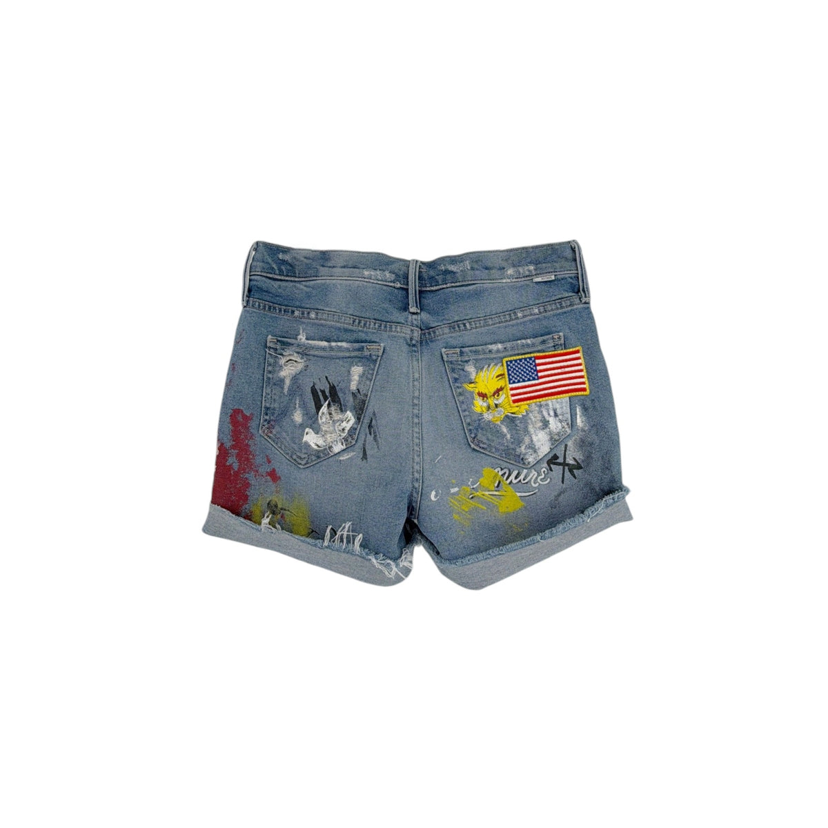 MOTHER The Vagabond Cuffed Shorts in Out of Gas 25