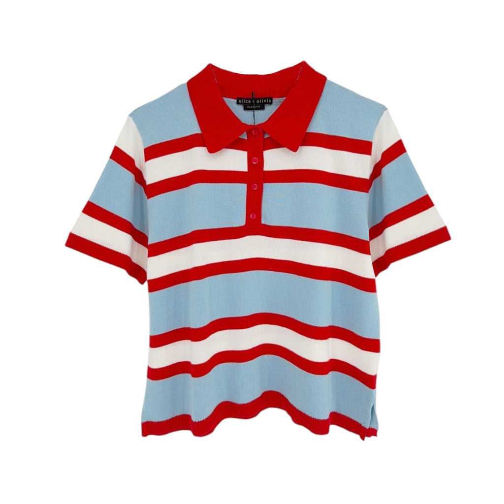ALICE+OLIVIA Tillie Striped Polo S